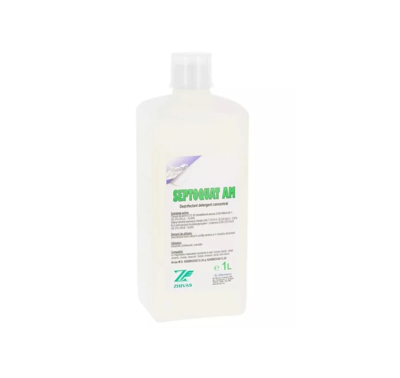 Detergent lichid dezinfectant multisuprafete, 1 l, SEPTOQUAT AM 